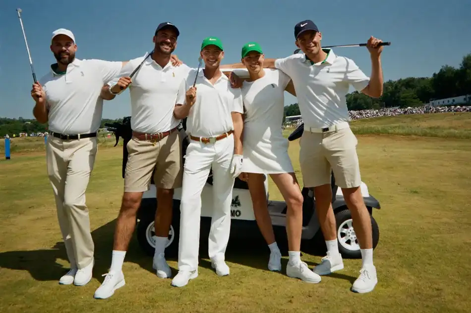 A group of golfers enjoying a day together